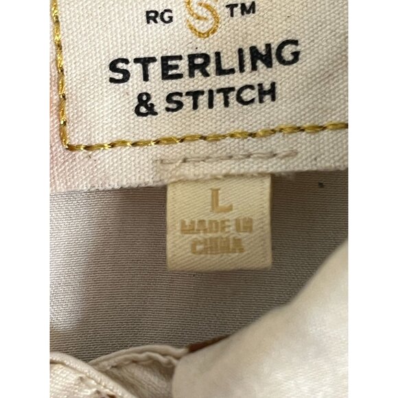 Retro Western Cowgirl Shirt Tan L Country Farm Classic Chic Concert Preppy 80s - Picture 7 of 13